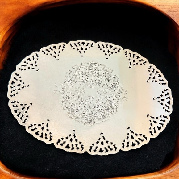 Antique Silver-Plated Vanity Tray - Picture 5 of 8